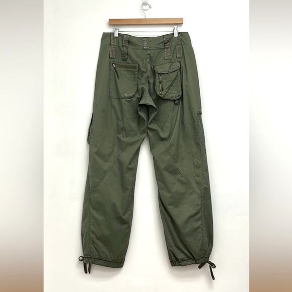Vintage Y2K Abercrombie & Fitch Cargo Pockets Utility Jogger Baggy Pants Size 8 - Picture 3 of 15
